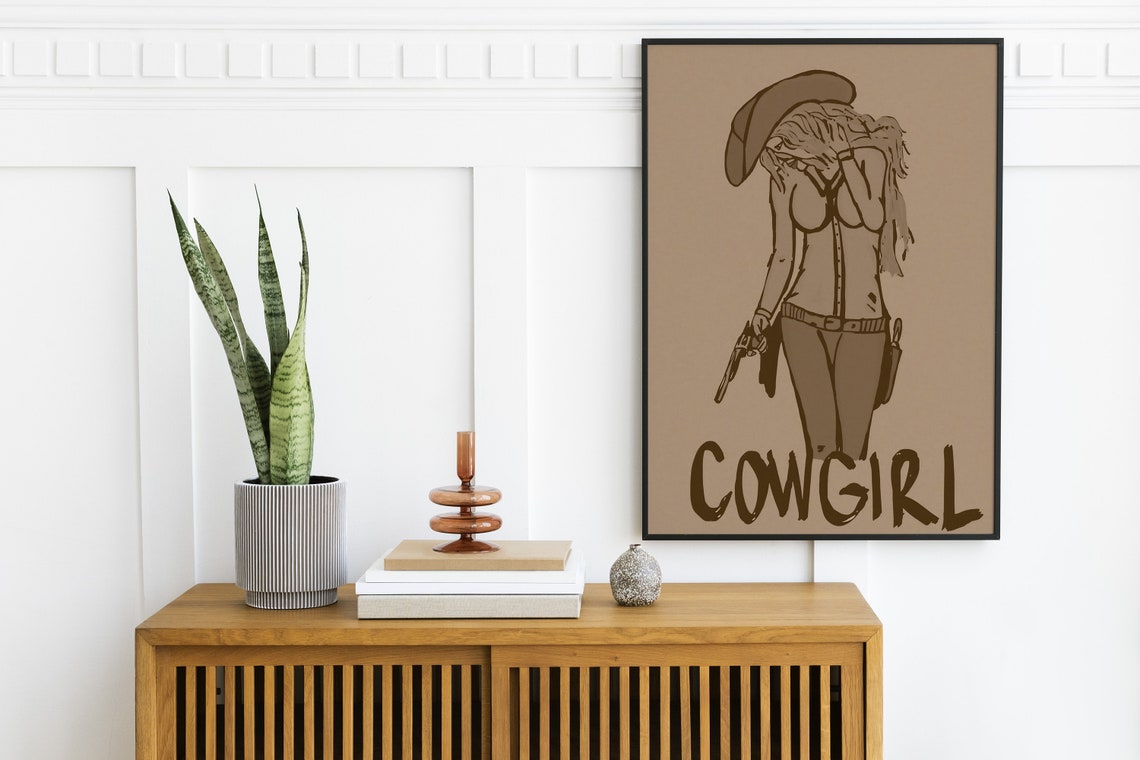 Vintage Cowgirl Poster Retro Western Wall Art Country Female Prints Girly Dorm Room Decor Southwestern Woman Art - Image 2