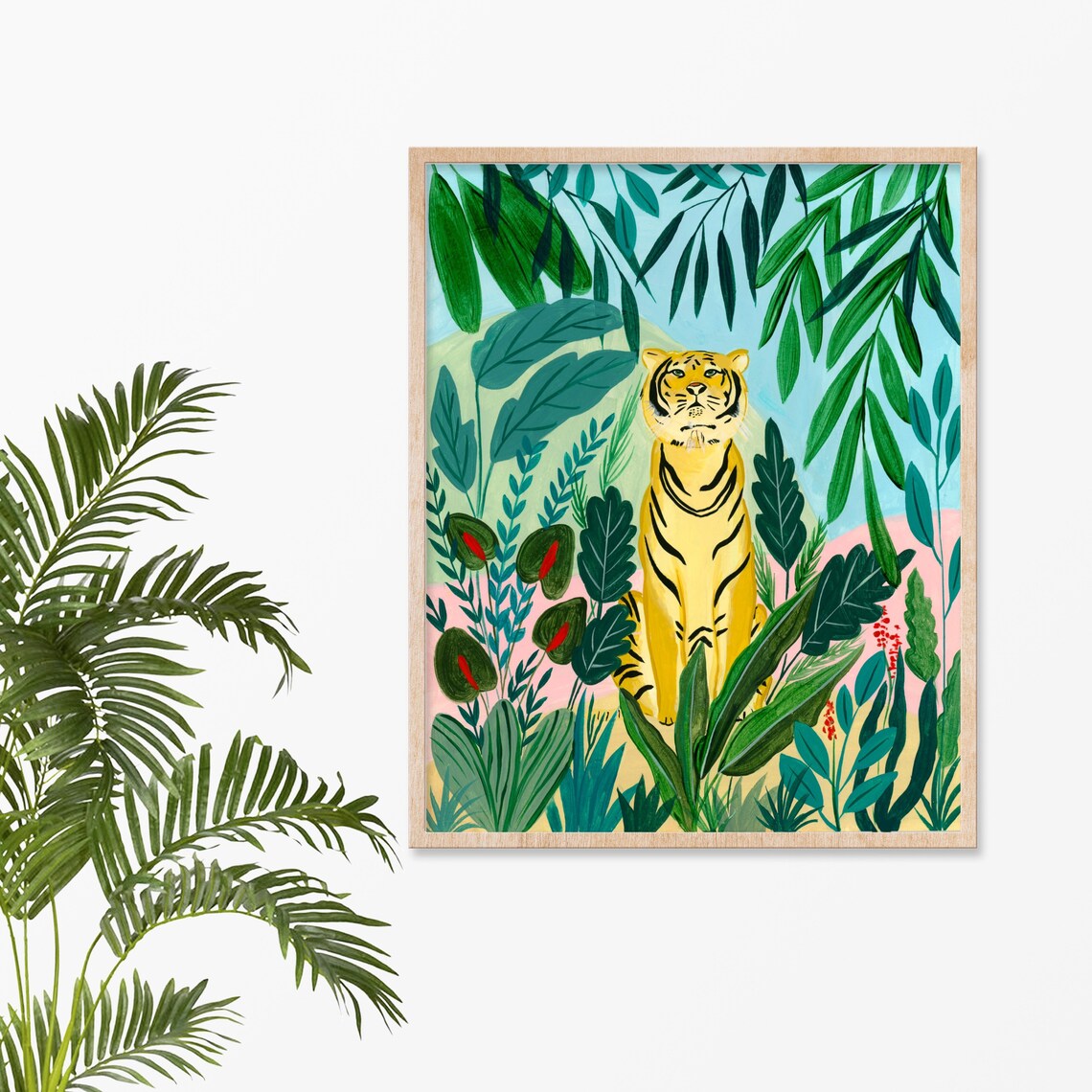 Tiger Safari Animal Art Print, Jungle Nursery Decor - Image 2