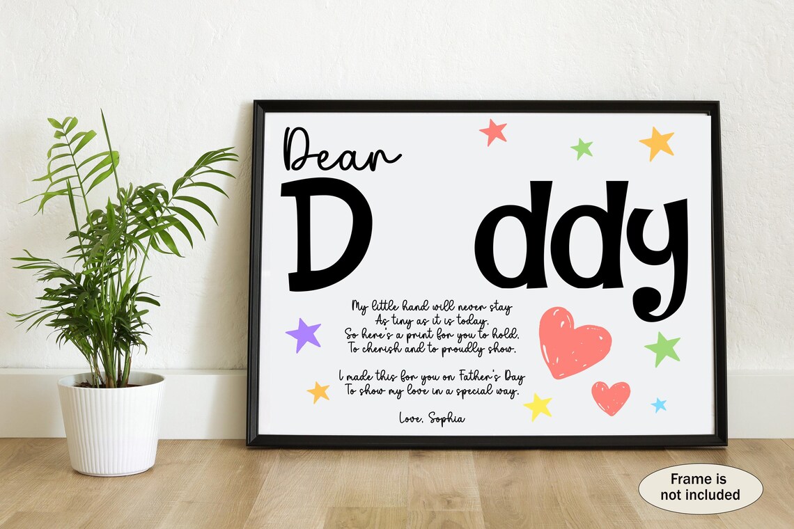 Personalized Daddy Handprint, Father's Day Gift - Image 4