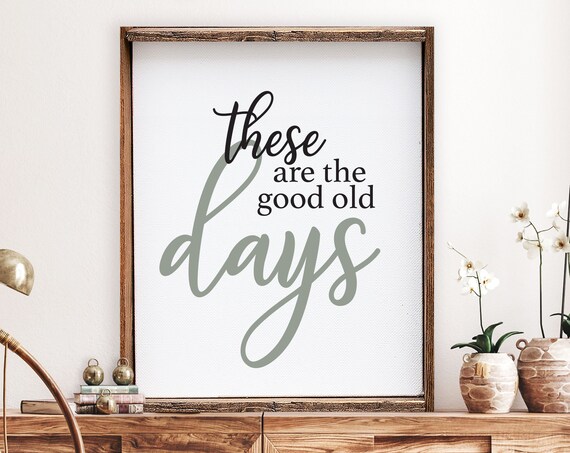 These Are The Good Old Days, Modern Farmhouse Art Print
