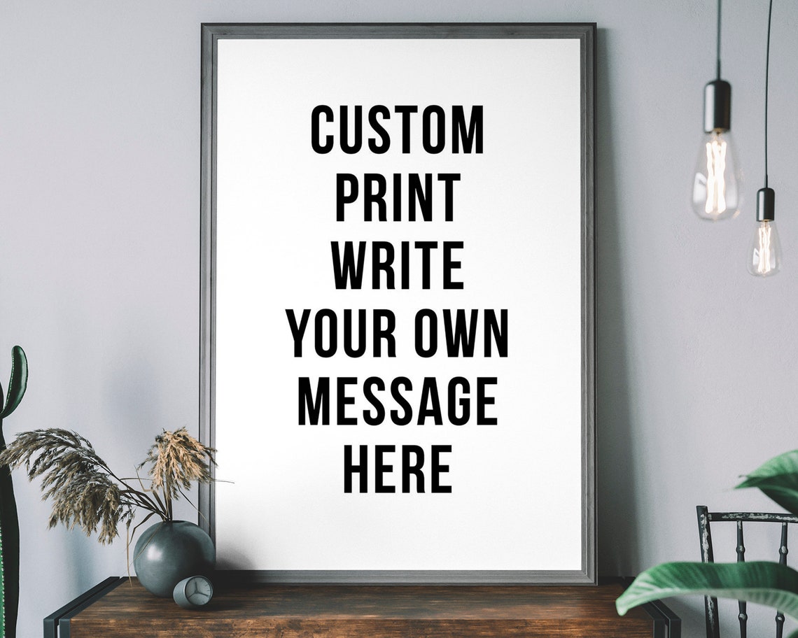 Personalised Art Print Create Your Own Custom Poster Gift For Home Wedding Cool Idea