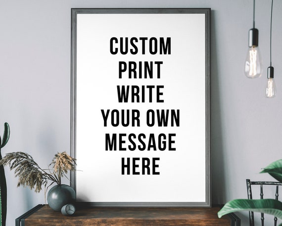 Personalised Art Print Create Your Own Custom Poster Gift For Home Wedding Cool Idea