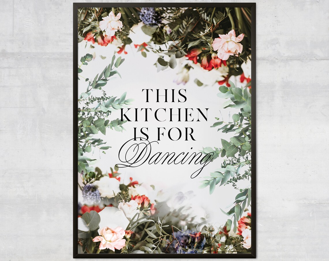 This Kitchen Is For Dancing Art Print, Disco Decor