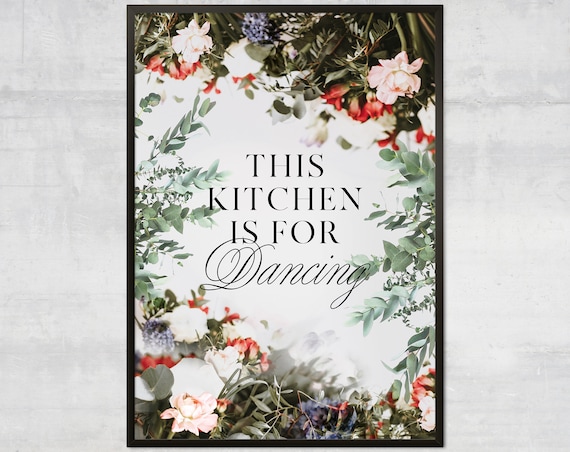 This Kitchen Is For Dancing Art Print, Disco Decor