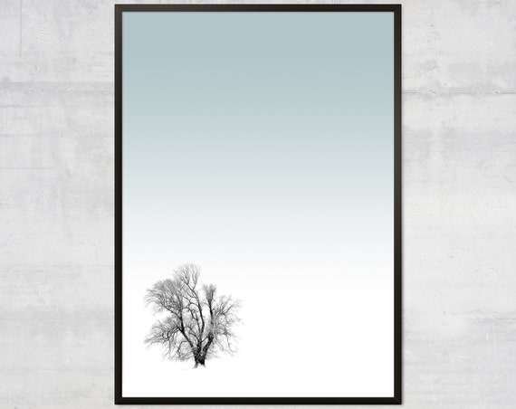 Scandinavian Print Bedroom Minimalist Art Tree Nordic Style Artwork Forest Decor