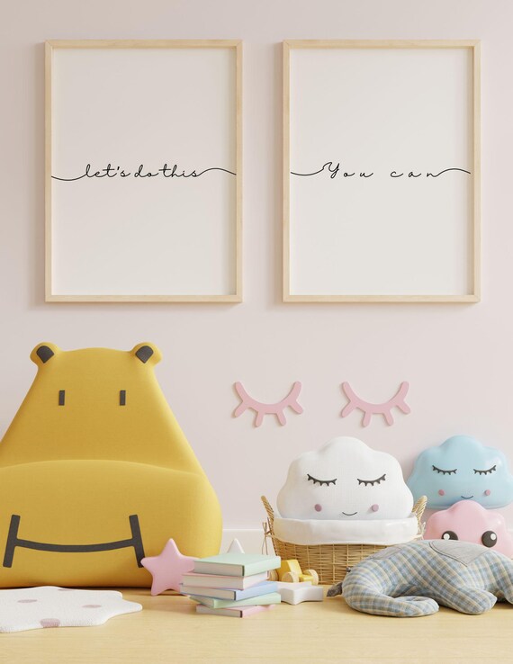 Inspirational Quote Art Print Lets Do This Motivational Wall Decor