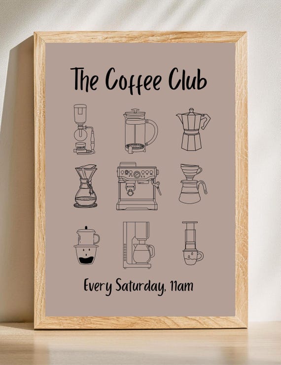 Coffee Club Iconic Makers Art Print