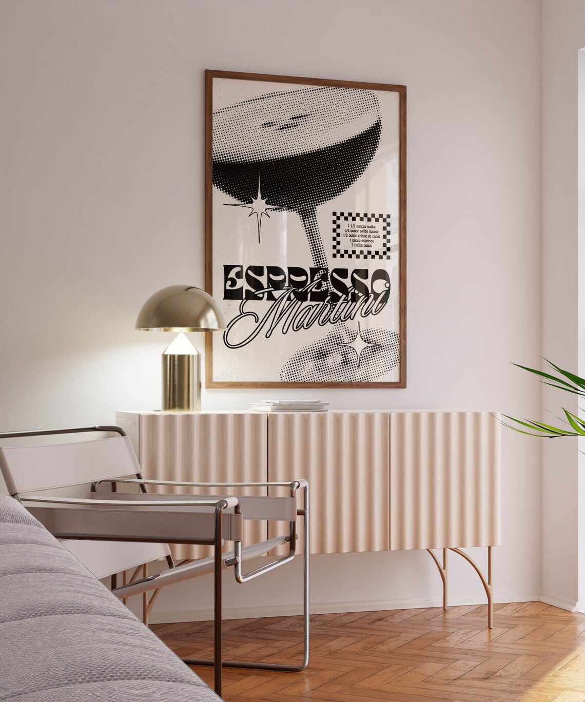 Espresso Martini Cocktail Retro Art Print - Image 2