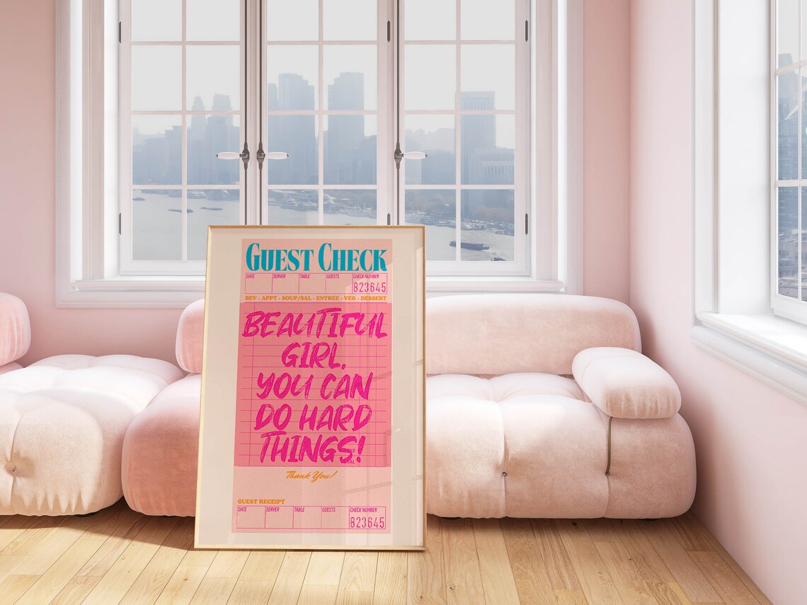 Preppy Positive Affirmation Art for Teen Girl Room - Image 3