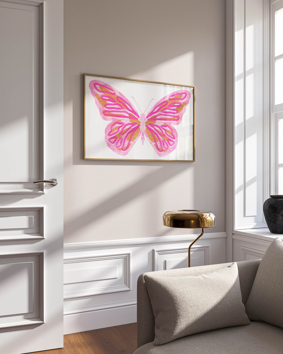 Butterfly Y2K Aesthetic Art Print, Pink Room Decor - Image 2