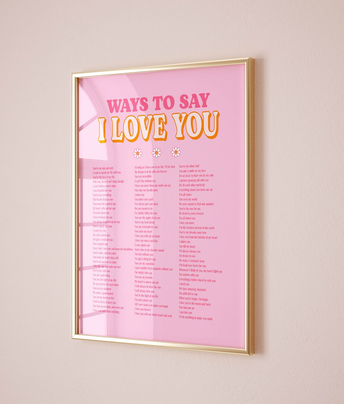Ways to Say I Love You Preppy Love Art Print