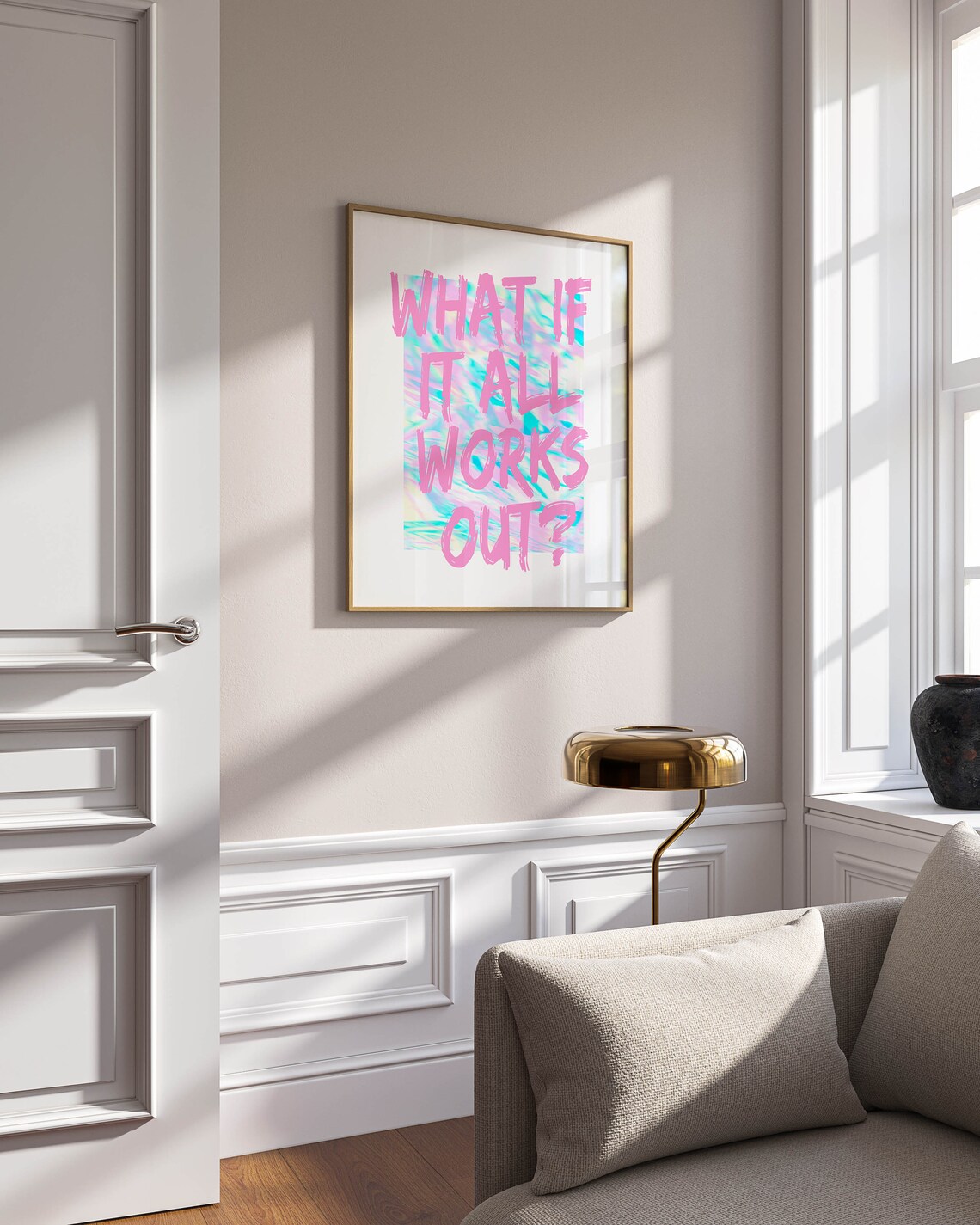 What If It All Works Out Affirmation Art Print - Image 2