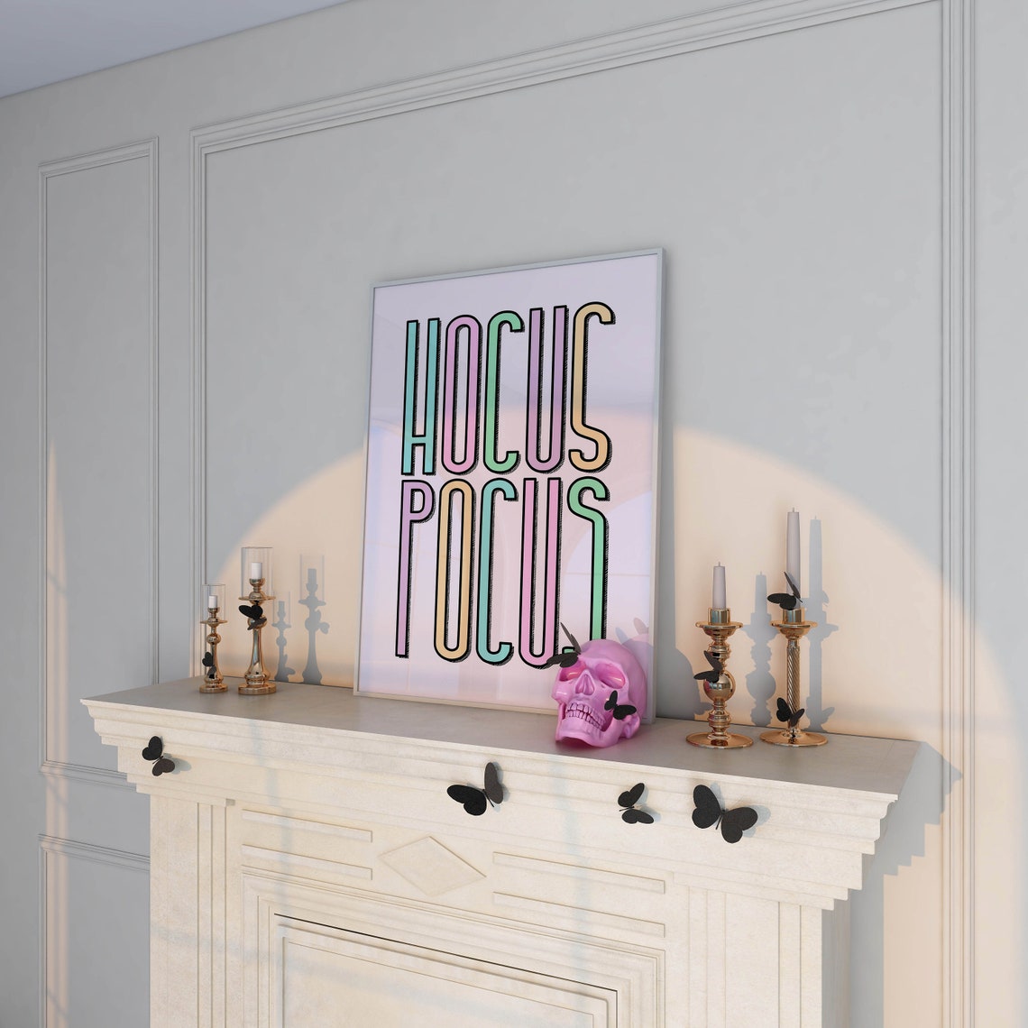 Hocus Pocus Pastel Typography Lettering Halloween Decor Poster - Image 2