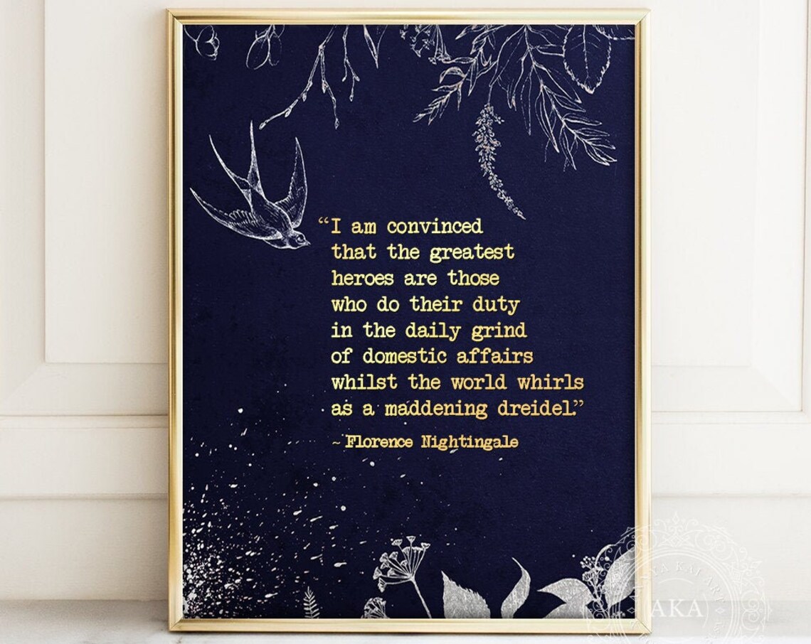 Florence Nightingale Quote Art Print for Nurses