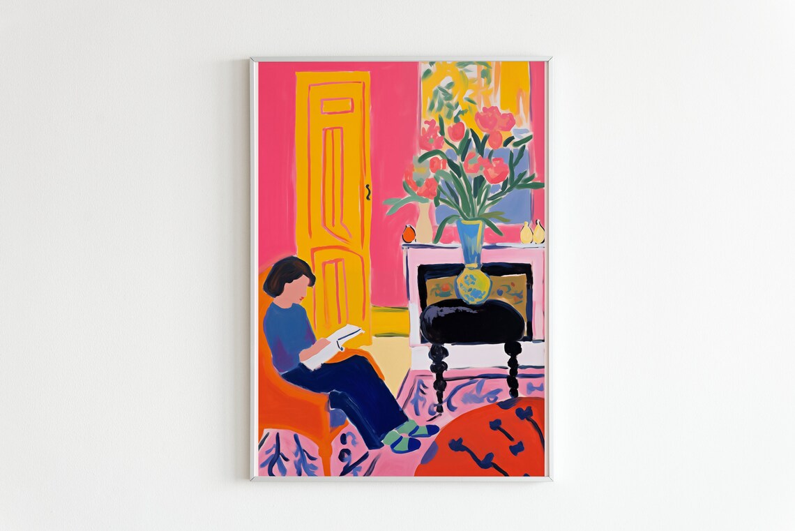 Henri Matisse Woman Reading Art Print, Modern