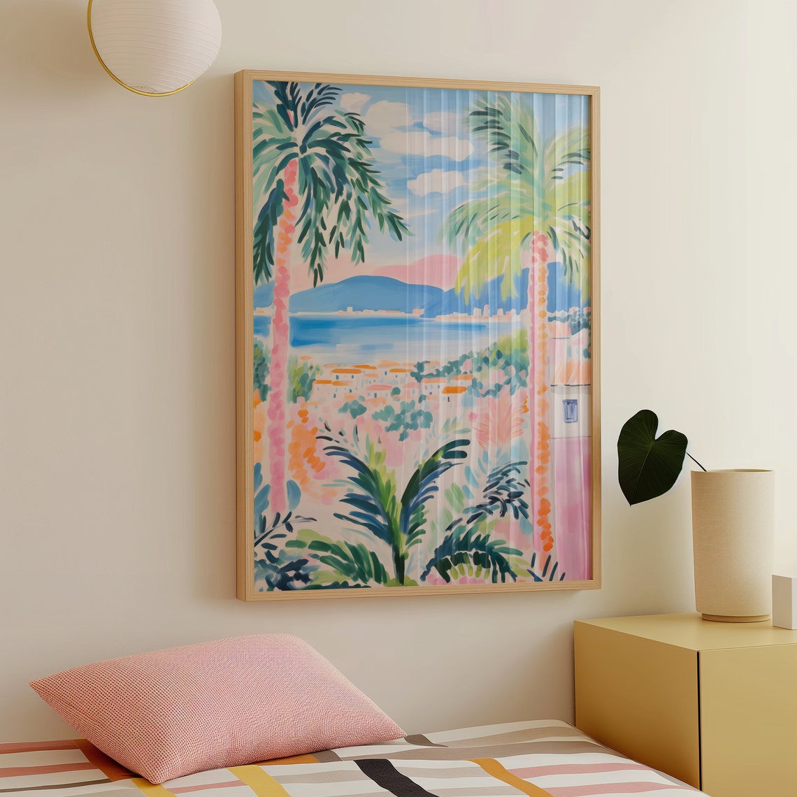 Henri Matisse Style Palm Trees Pastel Tropical Coast View Poster - Image 5