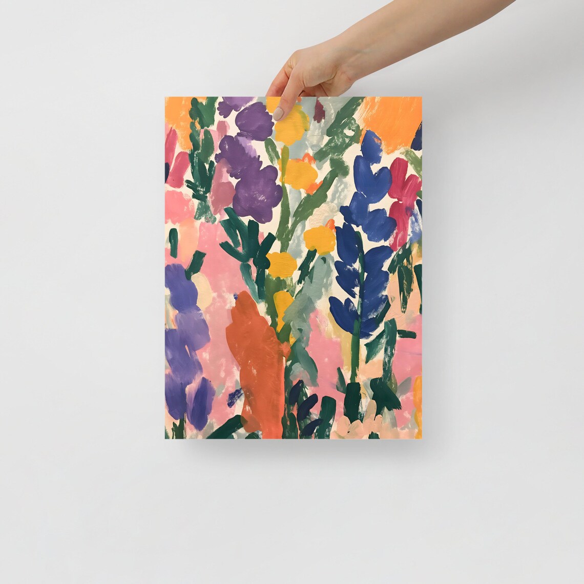 Abstract Wildflower Meadow Lupine Blooms Colorful Field Poster - Image 2