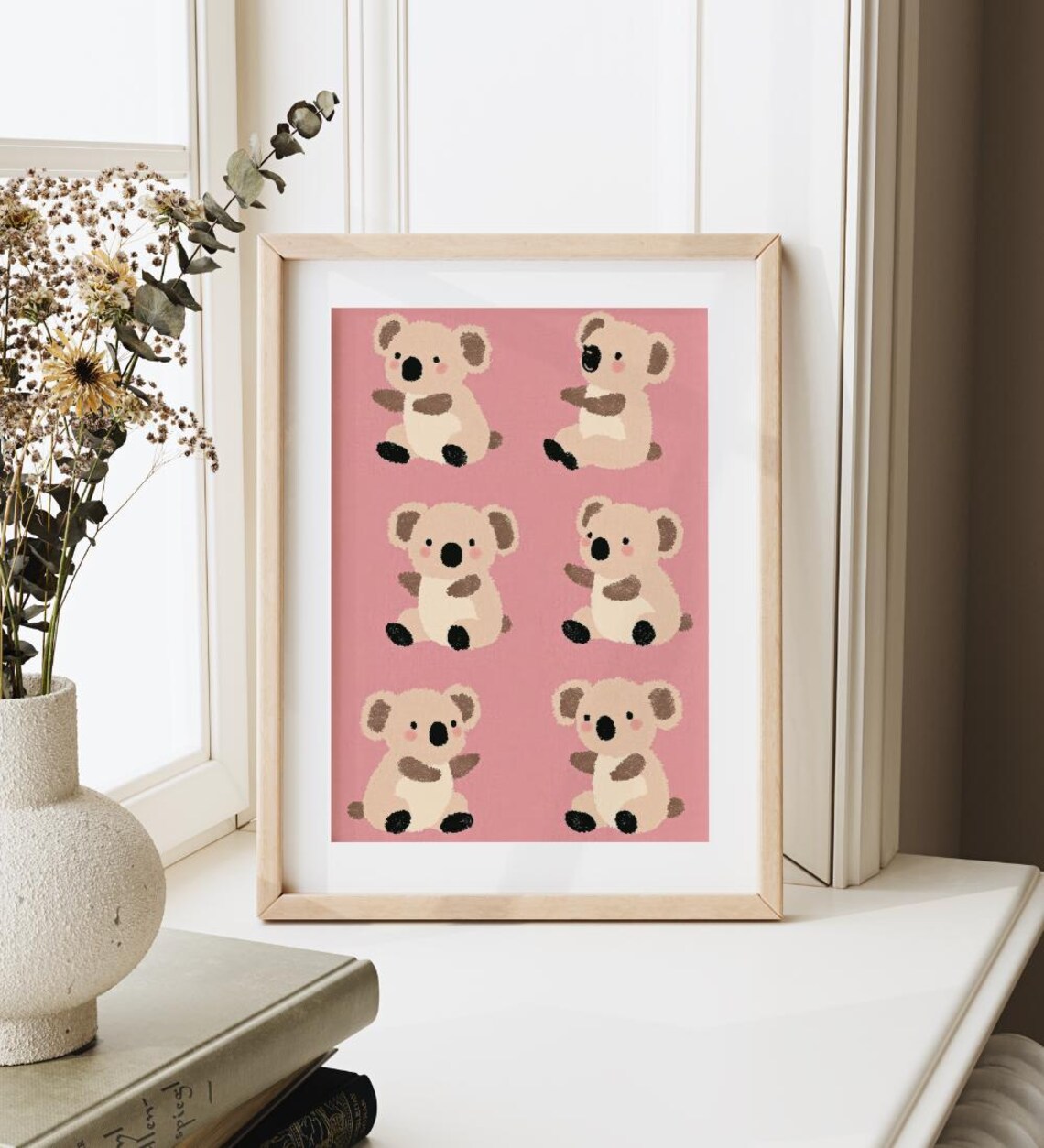 Pandas Maximalist Pink Dopamine Decor, Cute Animal Poster - Image 3