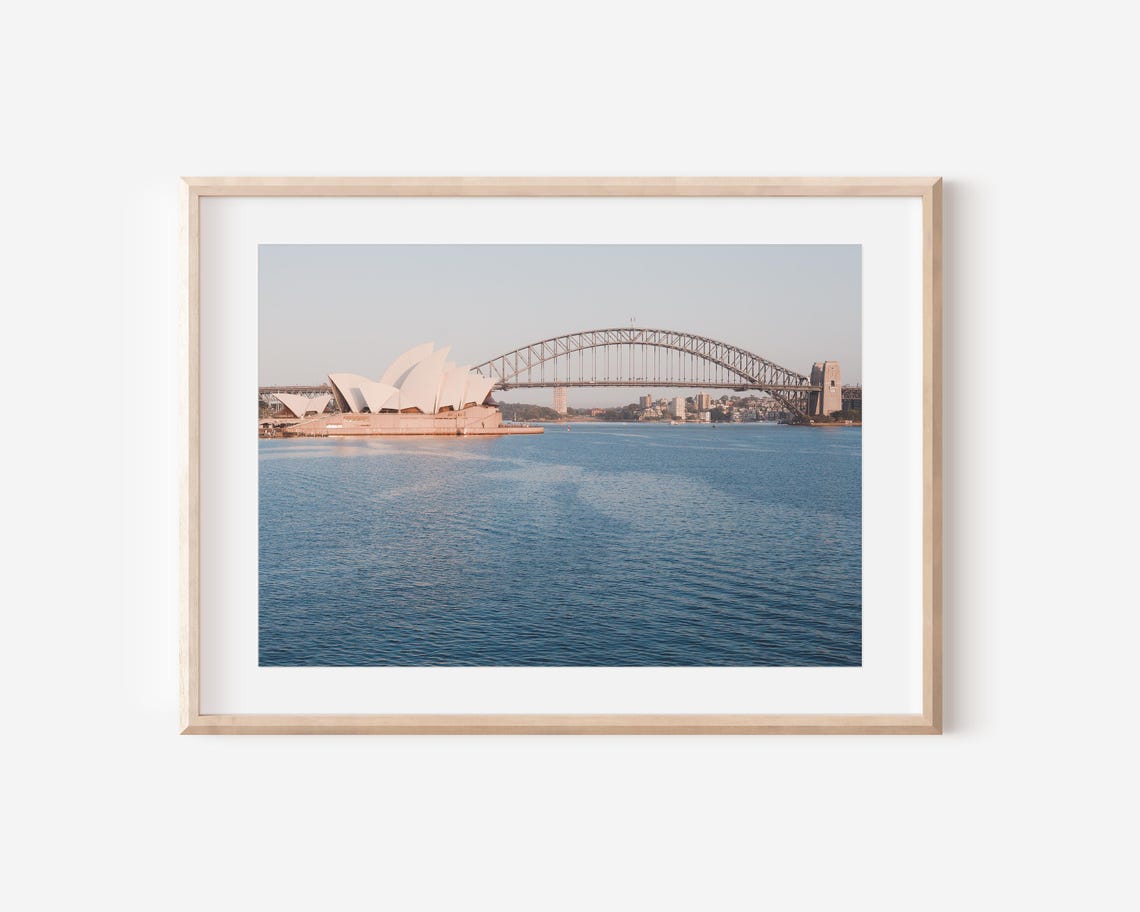 Sydney Opera House Harbour Bridge Morning Light Harbour Photo Poster