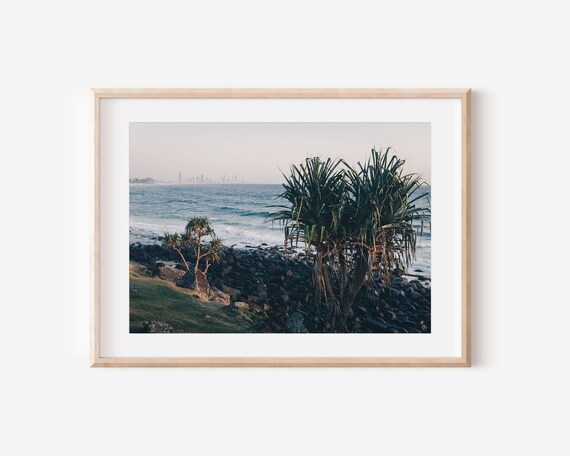 Gold Coast Skyline Print Burleigh Heads Seascape Australia