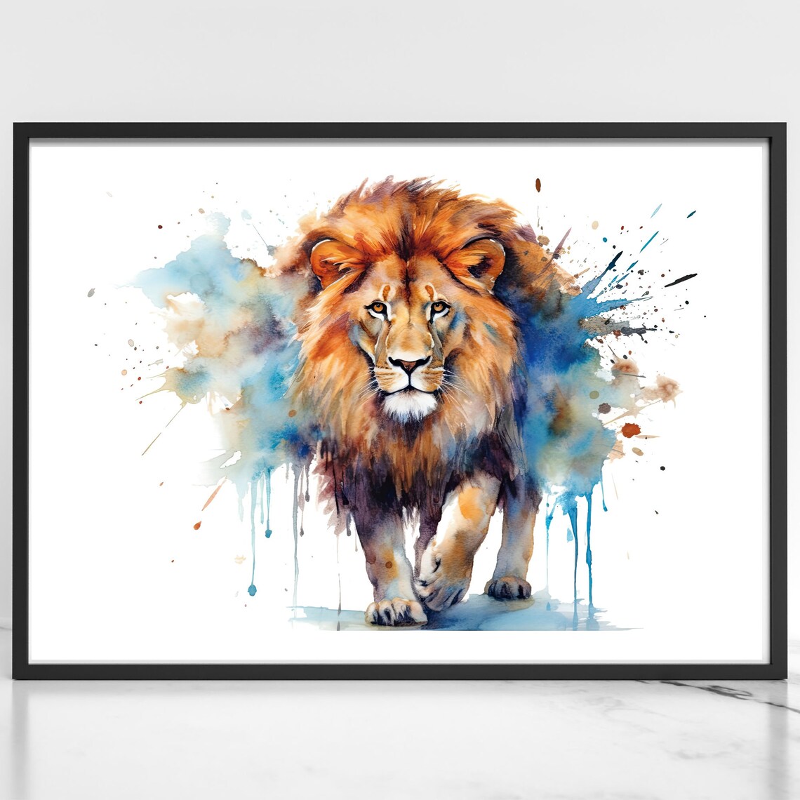 Lion Watercolor Art Print, Nursery Decor Gift