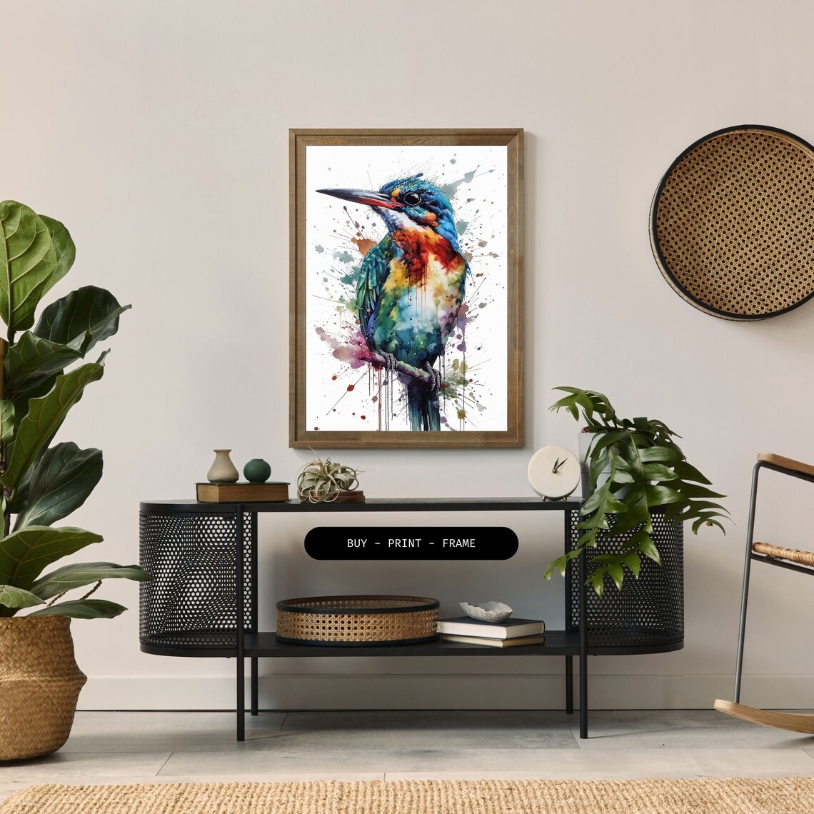 Bird Watercolor Art Print, Modern Wildlife Decor - Image 2