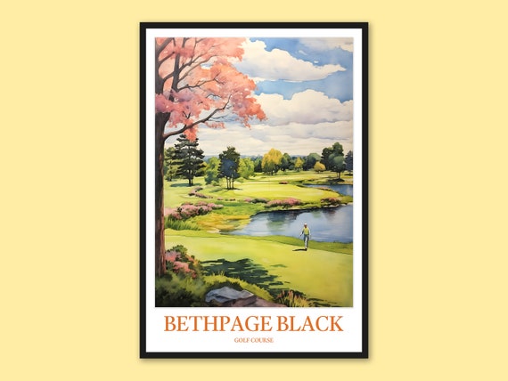 Bethpage Black Golf Course Art Print Travel Poster