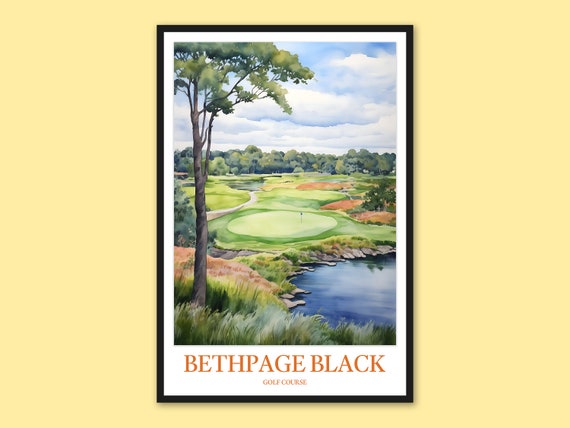Bethpage Black Golf Course Watercolor Art Print
