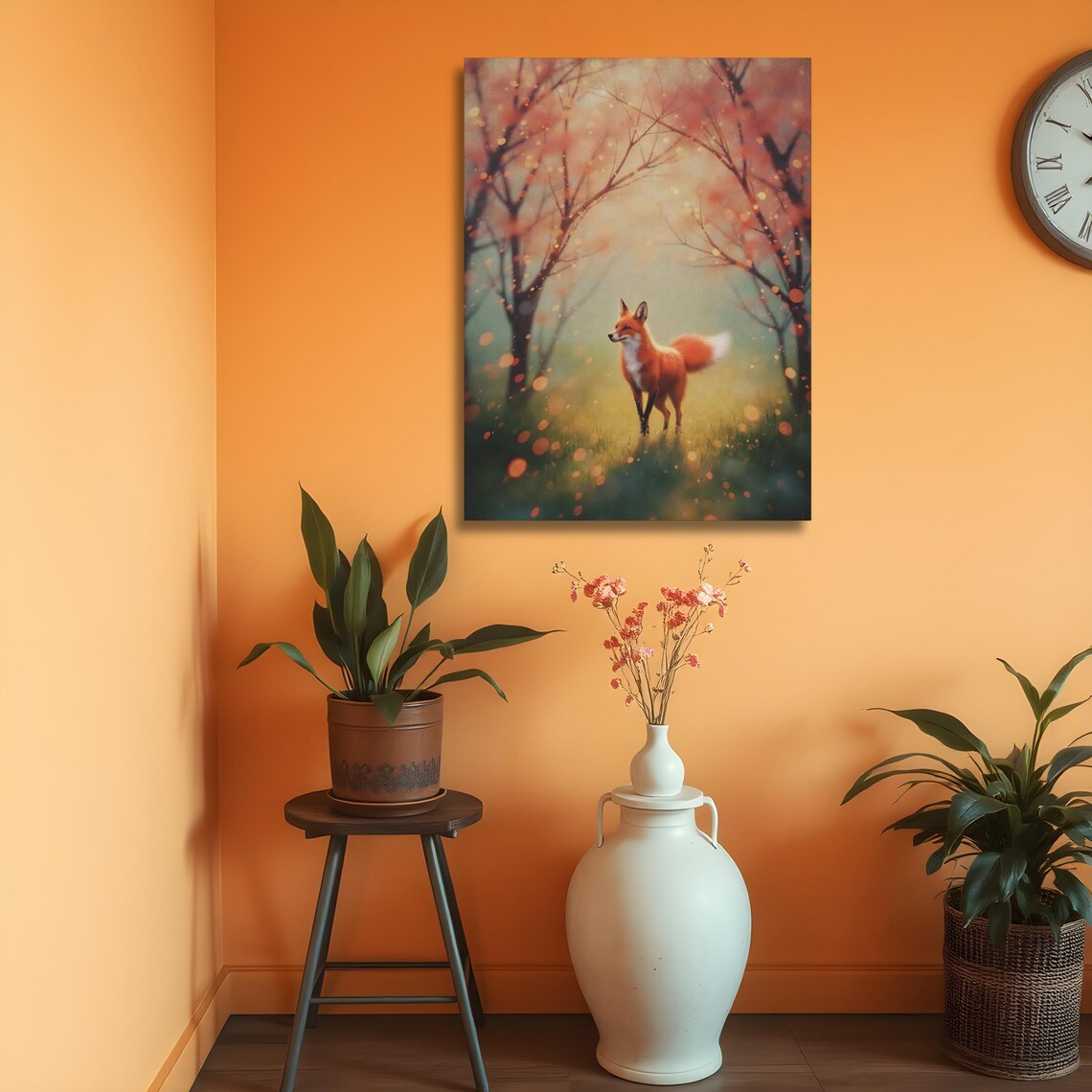 Red Fox Autumn Forest Golden Light Enchanted Wildlife Art Poster - Image 4