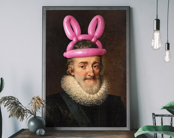 King Henri IV Of France With Rabbit Ears, Print