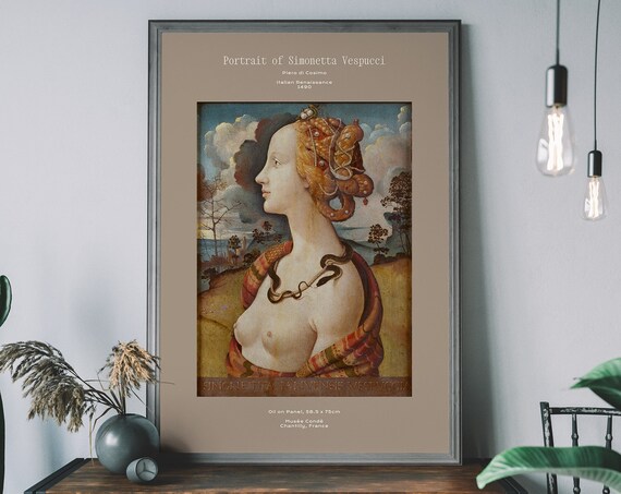 Piero De Cosimo Wall Art Renaissance Painting Vintage Museum Exhibition Poster Nude Portrait