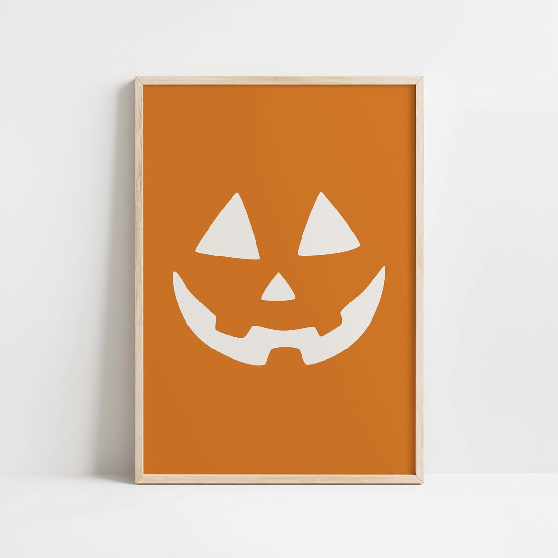Jack O Lantern Pumpkin Face Icon Burnt Orange Halloween Poster - Image 4