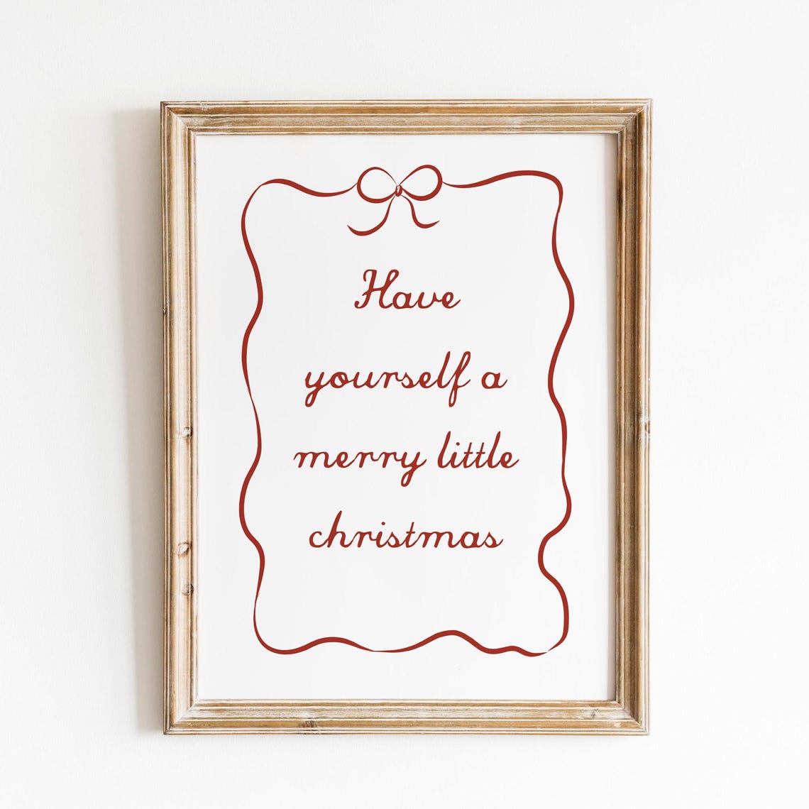 Have Yourself a Merry Little Christmas Script Coquette Poster