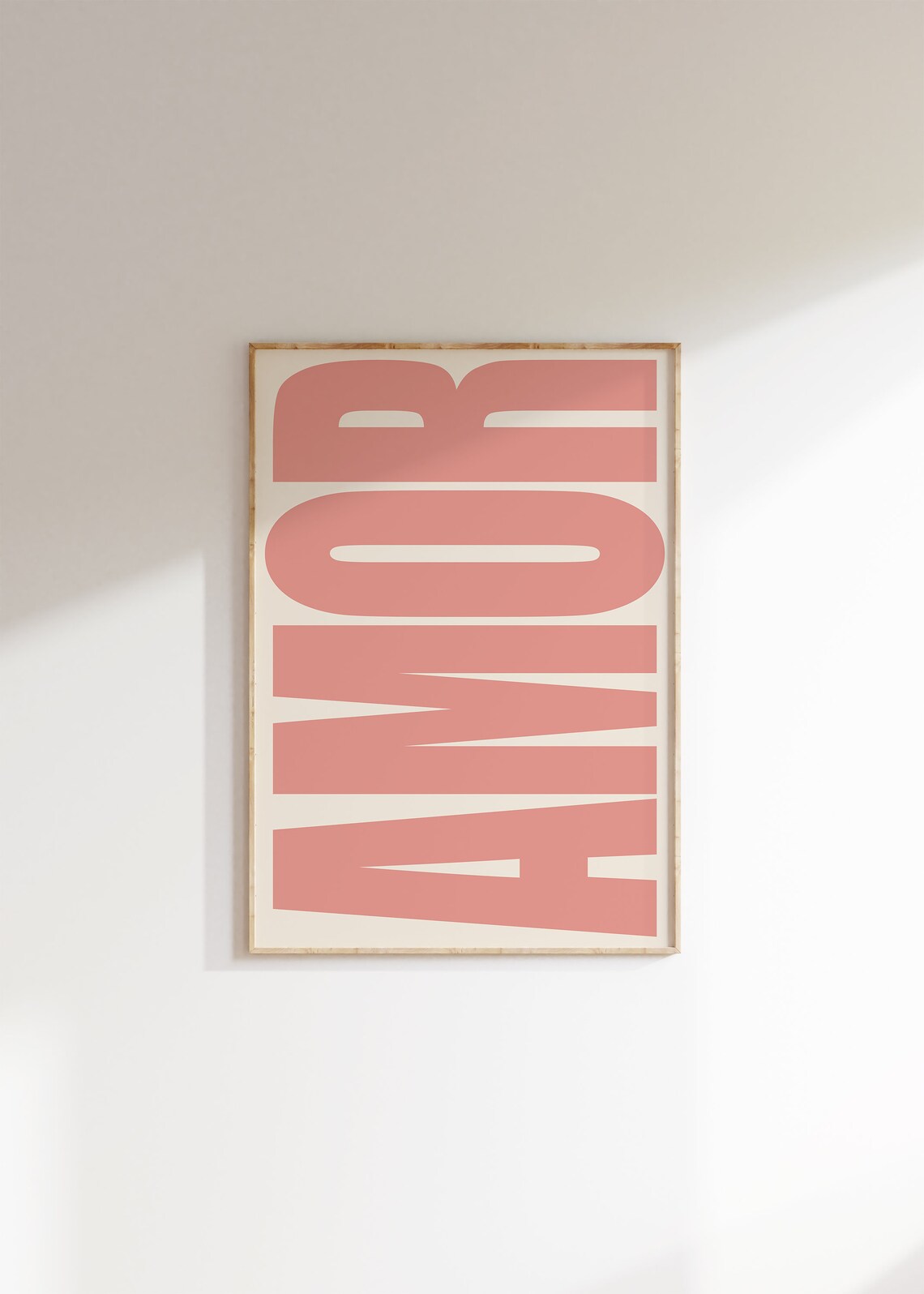 Amor Typography Poster, Retro Spanish Love Art