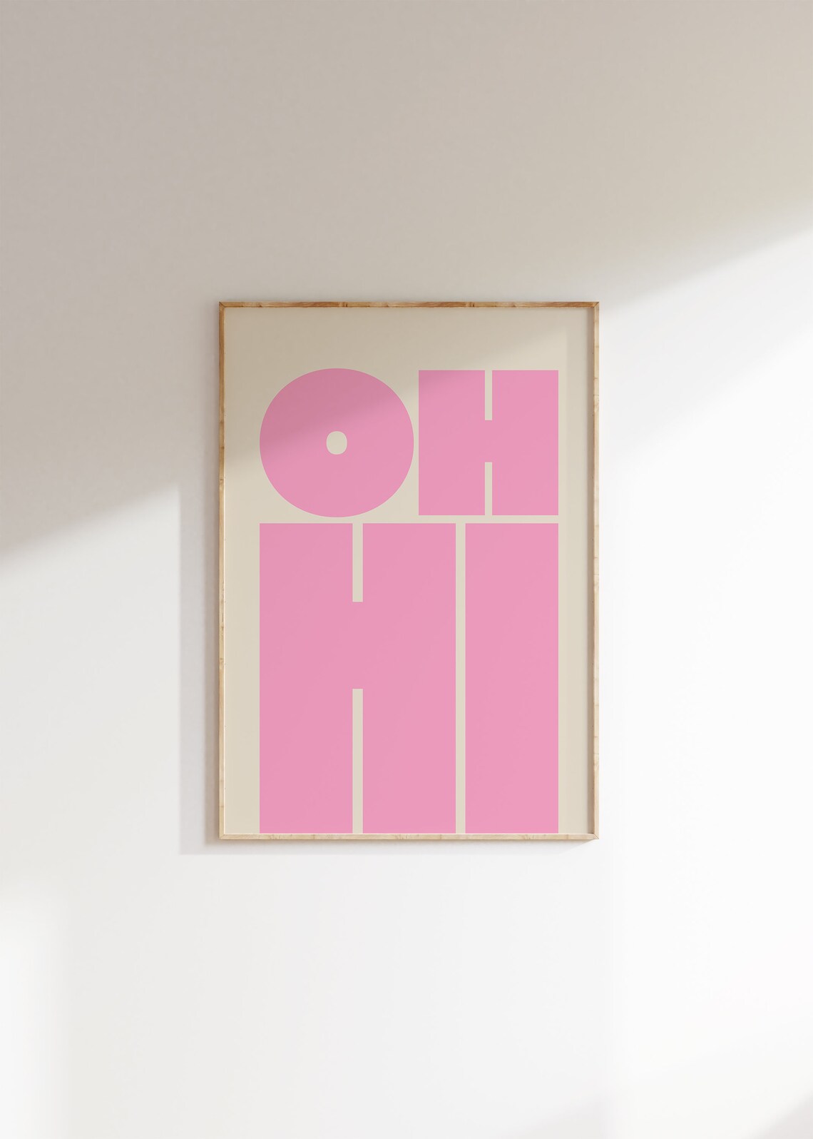 Oh Hi Modern Typography Poster, Gallery Wall Art