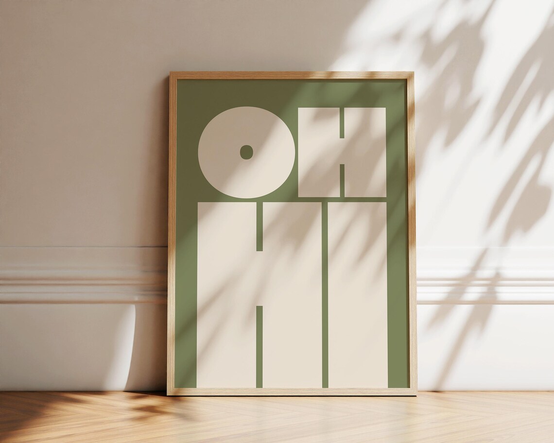 Oh Hi Trendy Typography Poster Print - Image 3