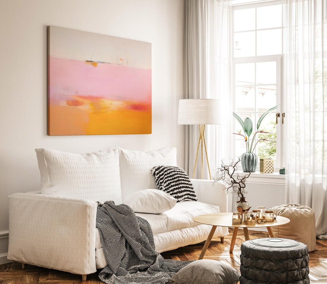 Art Bright And Colorful Abstract Wall Art Instant For Living Rooms And Unique Interiors Orange Pink 068 - Image 4