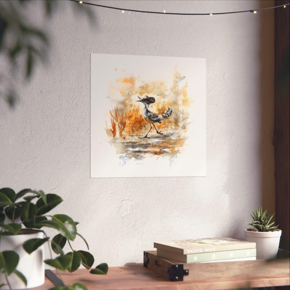 Road Runner Cowboy Grit Maximalist Eclectic Western Poster Print Bold Altered Party Animal Portrait Fantasy Colorful Renaissance Rustic