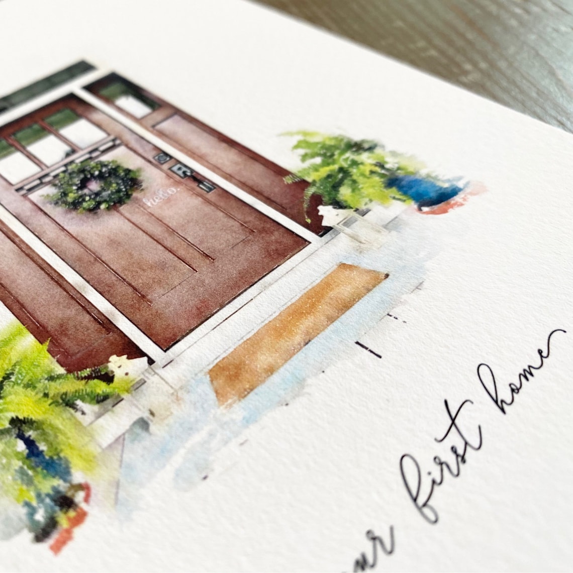 Custom House Portrait, Watercolor Home Portrait - Image 4