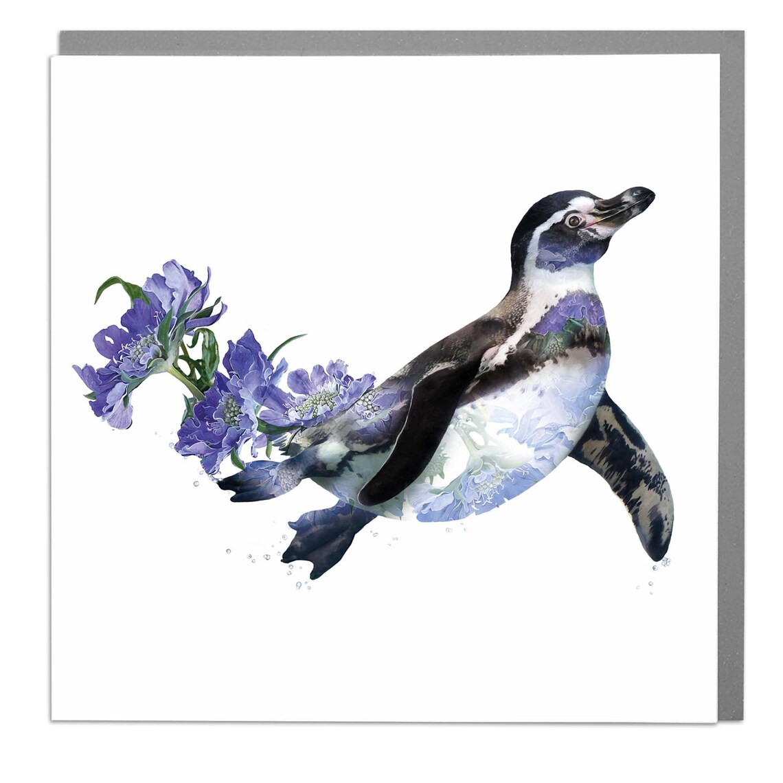 Swimming Penguin, Lola Design Art Print