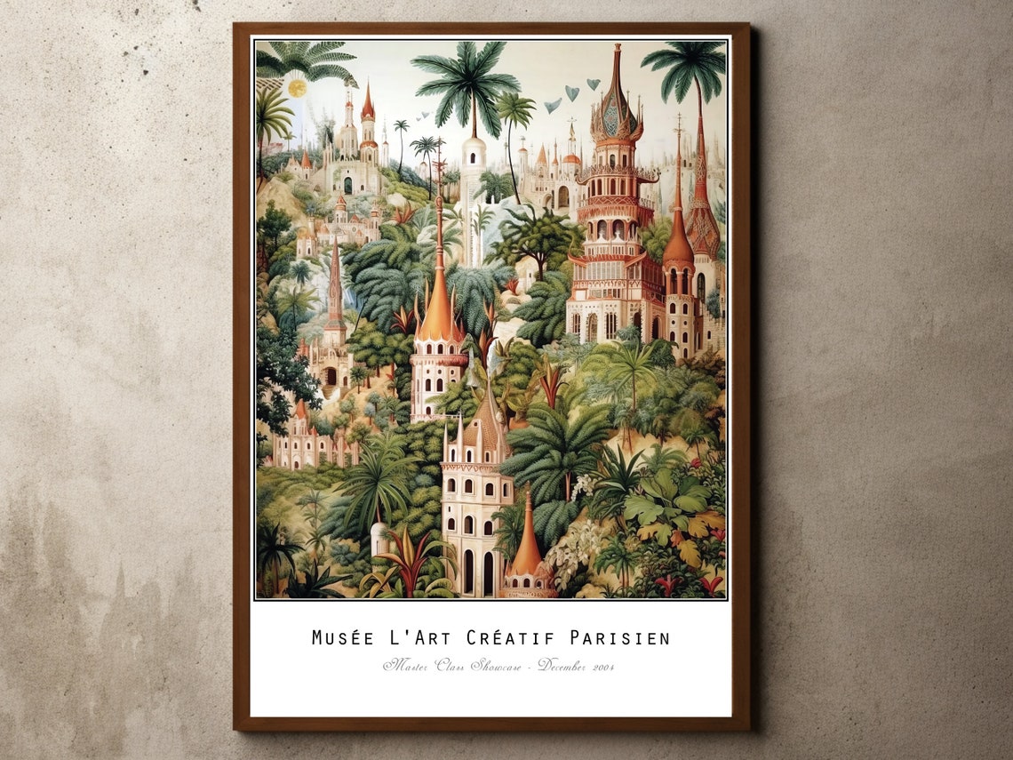 Paris Creative Art Museum Tropical City Jungle Exhibition Poster
