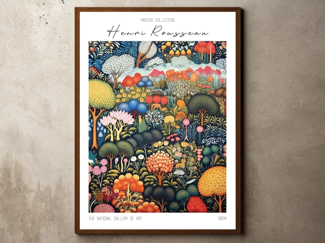 Henri Rousseau Master Collection Tropical Jungle Botanical Poster