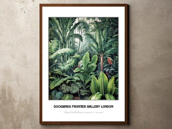 Henri Rousseau Print Poster Tropical Decor Botanical Jungle Exhibition Art Vintage Wall