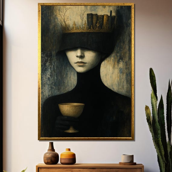 Surreal Portrait Vintage Travel Poster