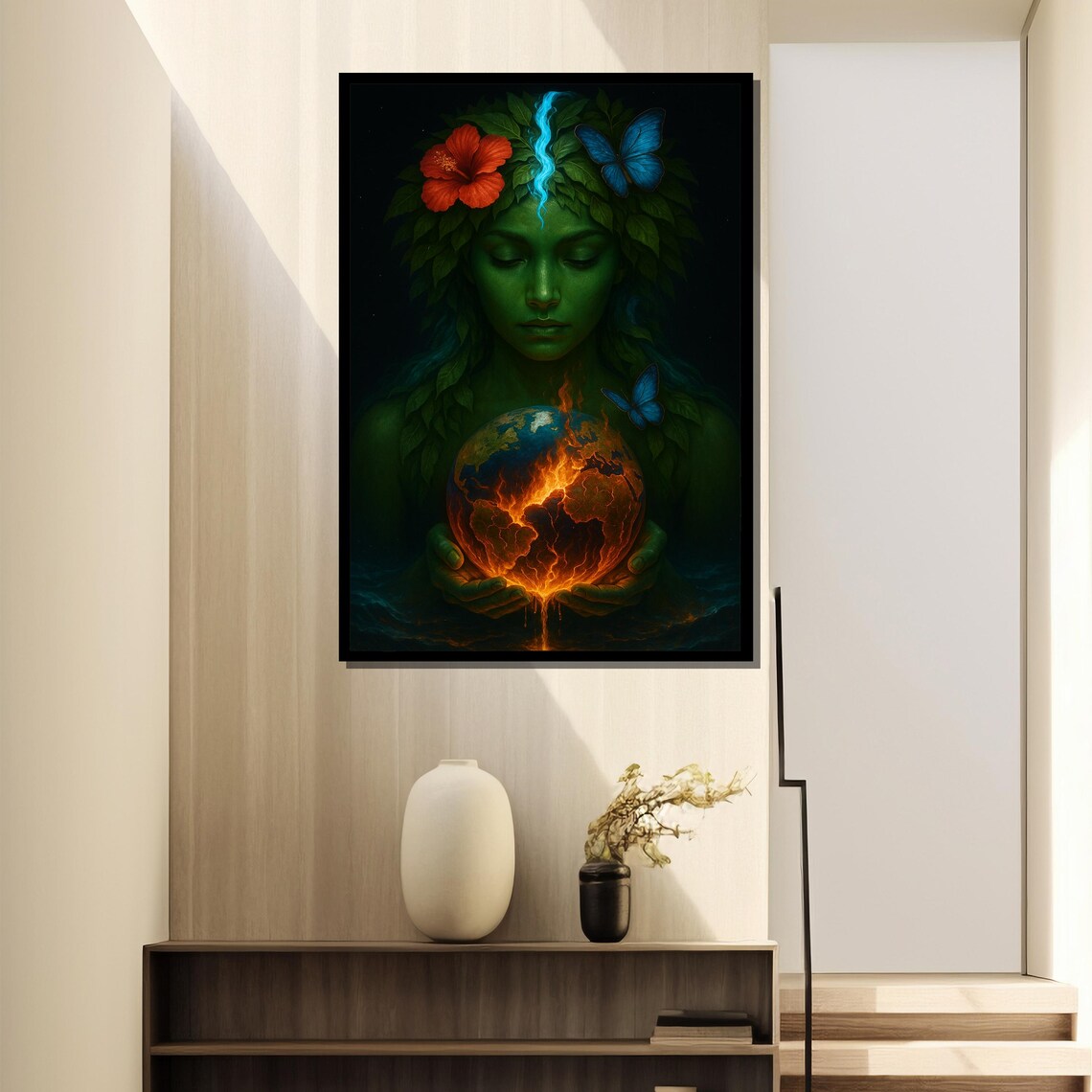 Earth Guardian Painting Gift, Nature Goddess Art - Image 2