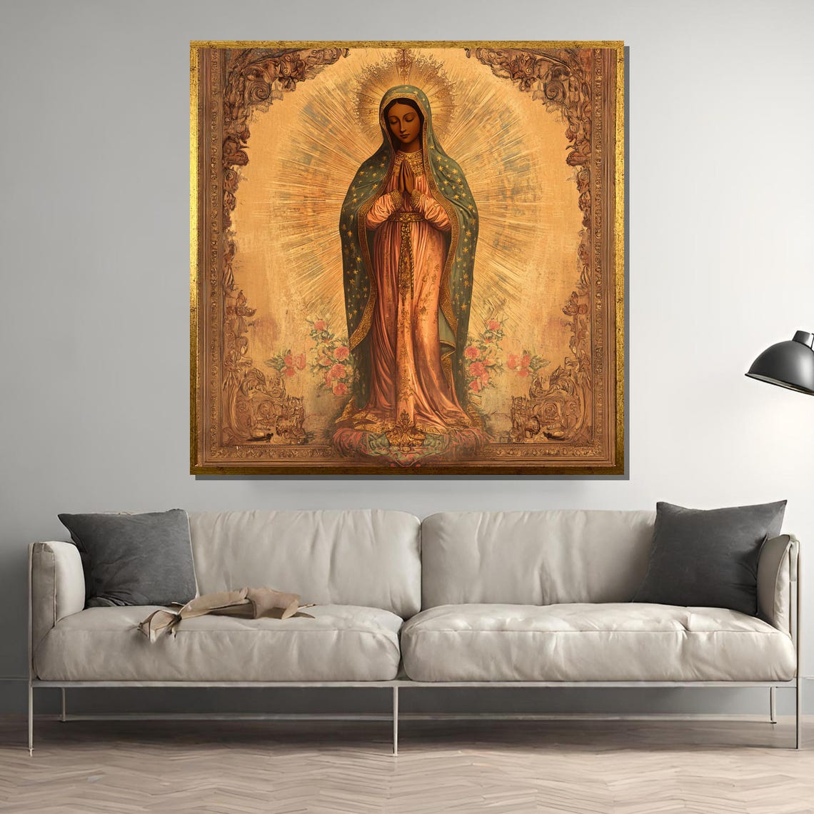 Our Lady Of Guadalupe Painting, Catholic Virgin Mary