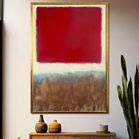 Mark Rothko Abstract Red Earth And Blue Art Print