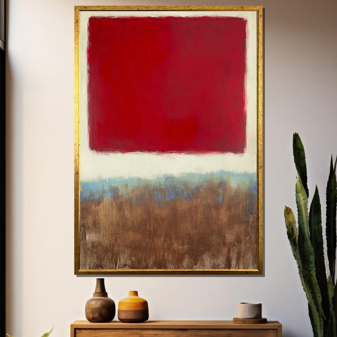 Mark Rothko Abstract Red Earth And Blue Art Print