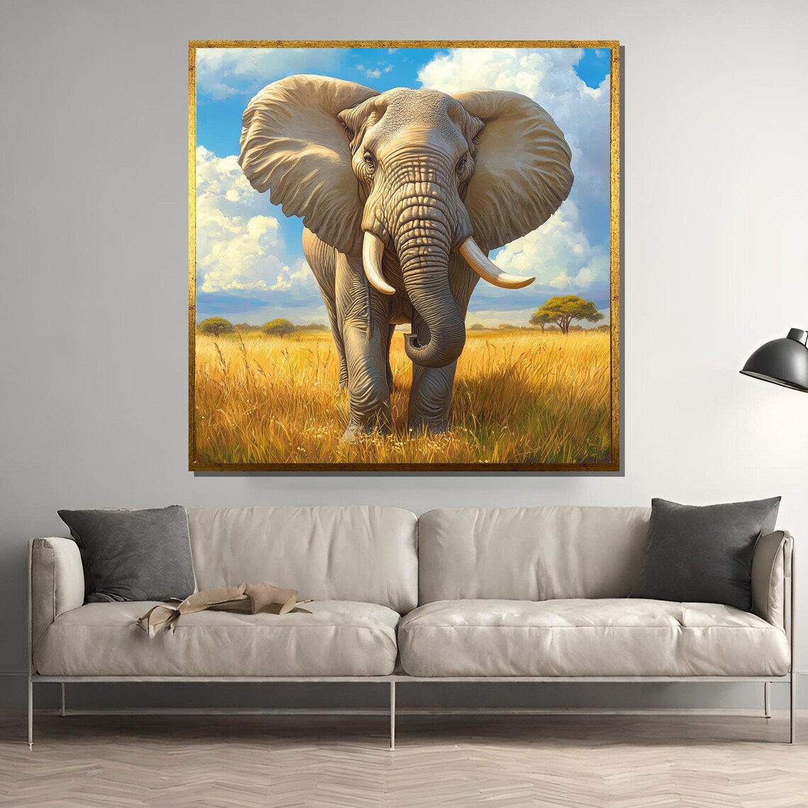 Majestic African Elephant Safari Wildlife Decor