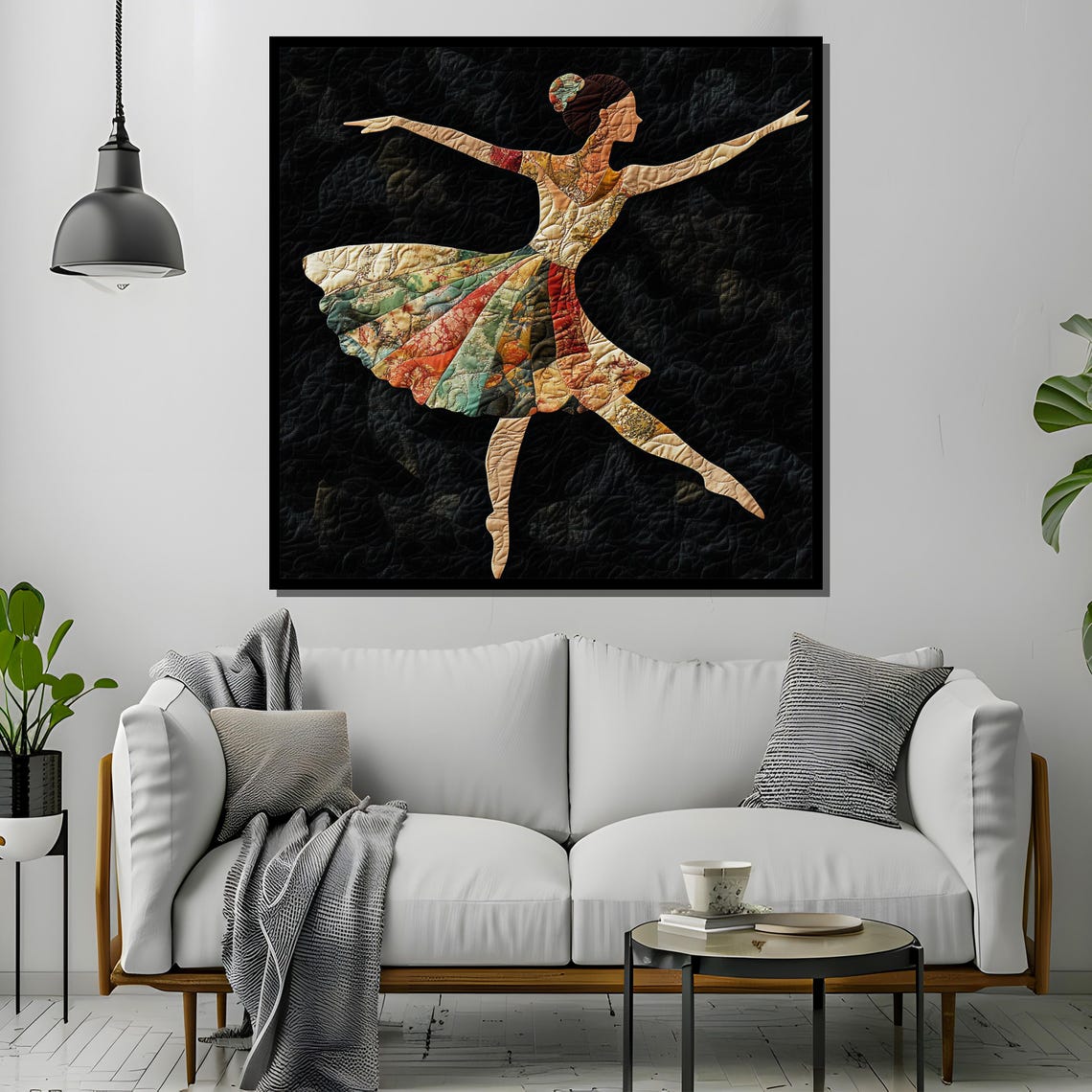 Patchwork Ballerina - Minimalist Travel Poster - Image 2